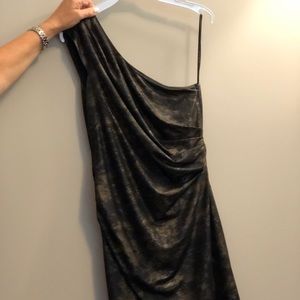 Black & Bronze-Gold Dress